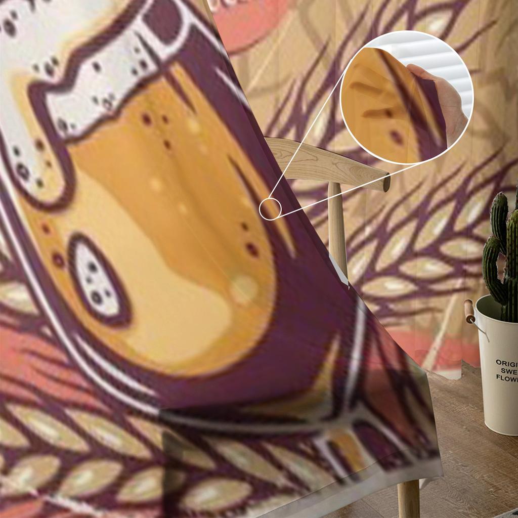 Ретро-постер Кружка для пива Craft Lager с пенопластом Шифоновые прозрачные шторы для гостиной, спальни, занавески на окна, вуали, тюль, занавески