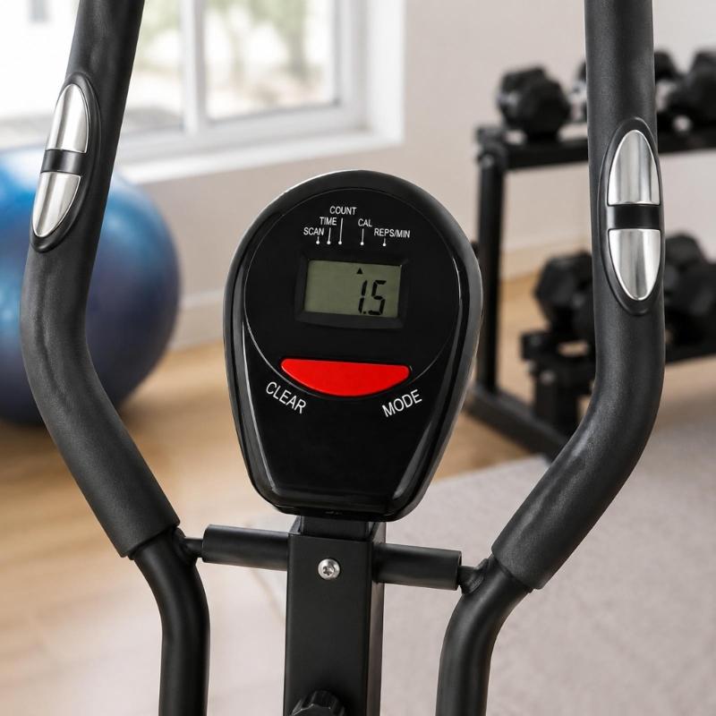 Affichage Compteur pour Machine d'Exercice LCD avec Modes Scan, Calories et Fréquence de Répétition, Données Lisibles en Intérieur et Commandes Frontales Claires