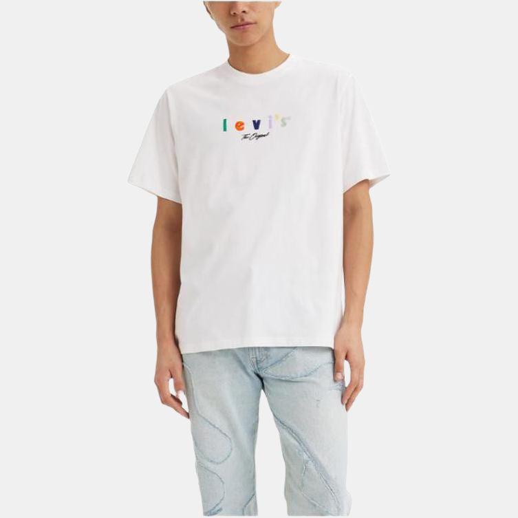 Мужская футболка с коротким рукавом и вышитым логотипом Levis tops 16143-1174