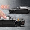 1/22 Dodge Challenger SRT Hellcat Alloy Musle Car Модель литой металлической спортивной машины Модель автомобиля Звук Свет Детская игрушка в подарок
