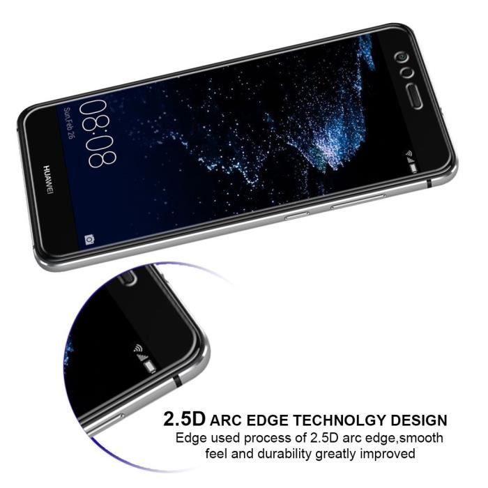 Film de protection d'écran - Phonillico - HUAWEI P10 LITE - Verre trempé - Anti rayures - Transparent