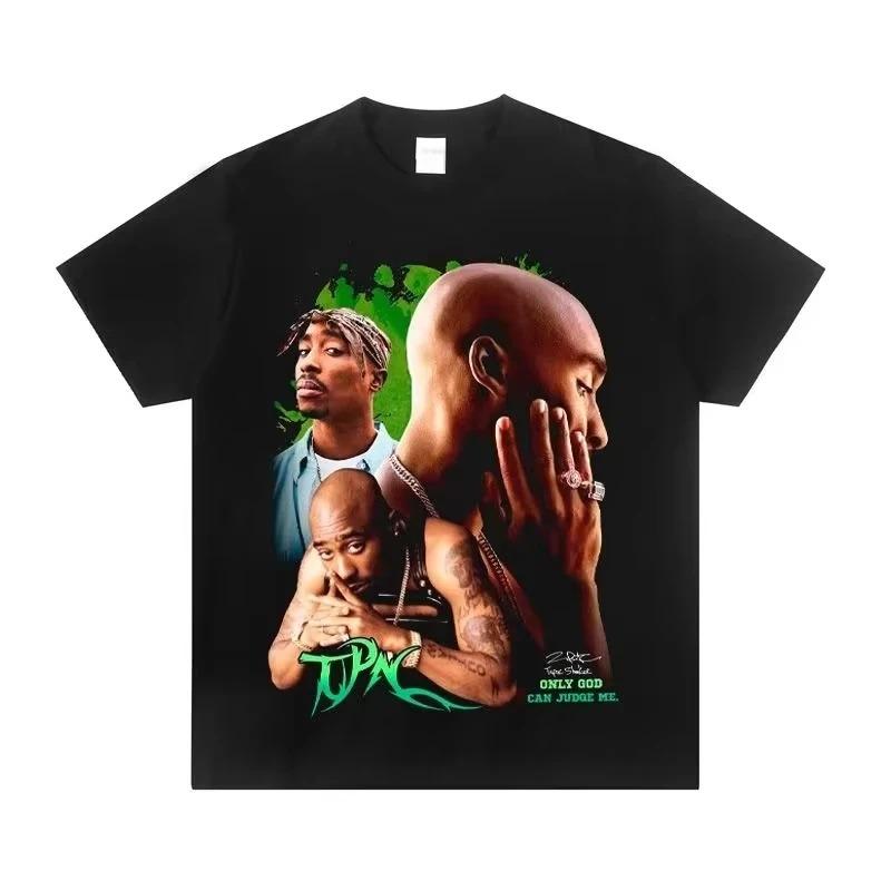 2026 2PAC Tupac American Rapper TShirt Unisexs Cotton Crew Neck West Coast Hip Hop Trendy Short Sleeve Tee for Unisex and Women