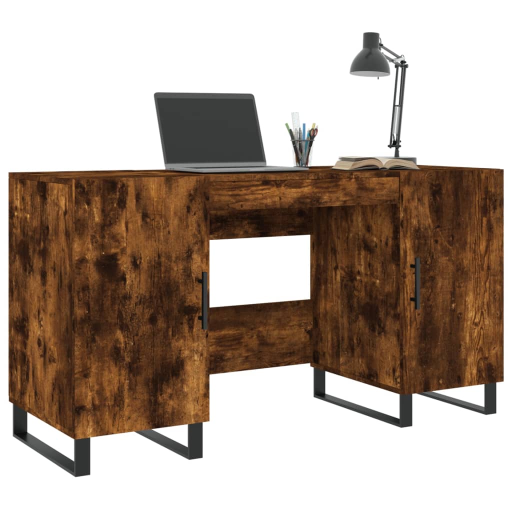 Smoked Oak Desk 140 x 50 x 75 cm Particleboard