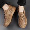 Fashion Leather Fashion Walking Shoes Breathable Men All-match Mens Sneakers Lace-Up Luxury Brand Men Casual Shoes Male Outdoor Footwear