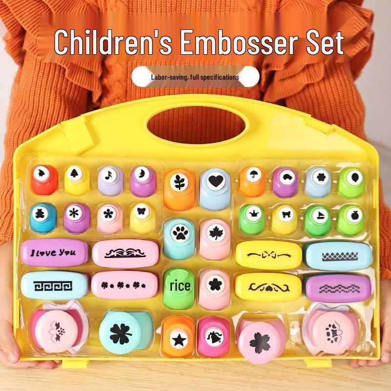 Kids' DIY Paper Puncher: Effort-Saving Embosser Set for Kindergarten Art Projects