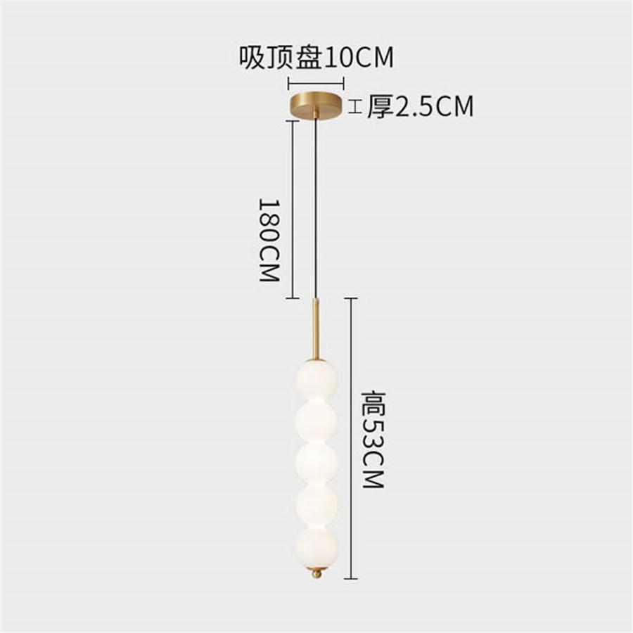 Nordic Copper Glass Ball Прикроватная длинная подвесная лампа для ресторана, подвесной светильник для кухонного острова, магазина, бара, подвесной светильник