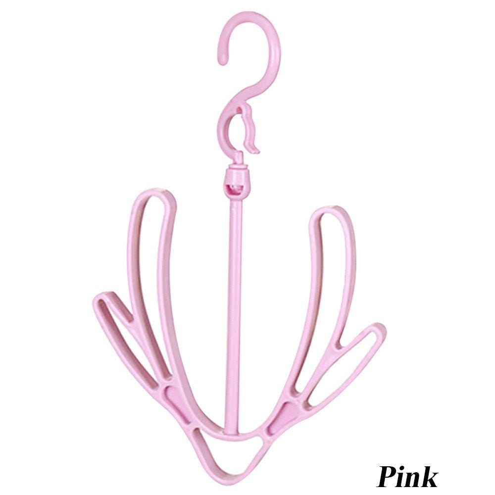 Rotatable Clothes Plastic Storage Shelf Shoe Racks 2 Hooks Drying Hanger