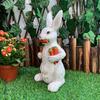 Resin Garden Figurine Cute Mushroom Goose Bunny Statue for Outdoor Garden Backyard Yard Porch Patio Lawn Decor