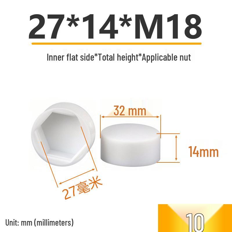 Hex Nut Protective Dust Cap for Flat Head Screws