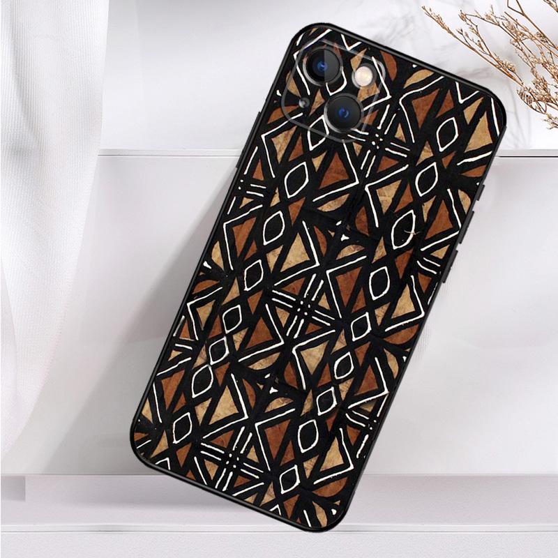 African Wax Print Design Case For iPhone 14 16 15 Pro Max 11 12 13 Mini 7 8 Plus X XR XS MAX Soft Shockproof Cover
