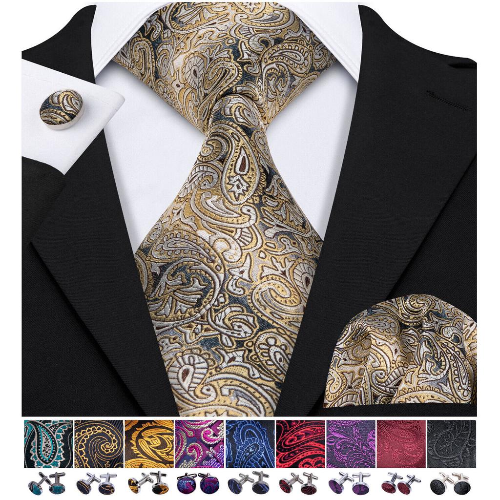 Barry.Wang Галстук, носовой платок, набор запонок, темно-зеленый, лимонно-желтый, с большими лепестками, жаккардовый тканый свадебный вариант