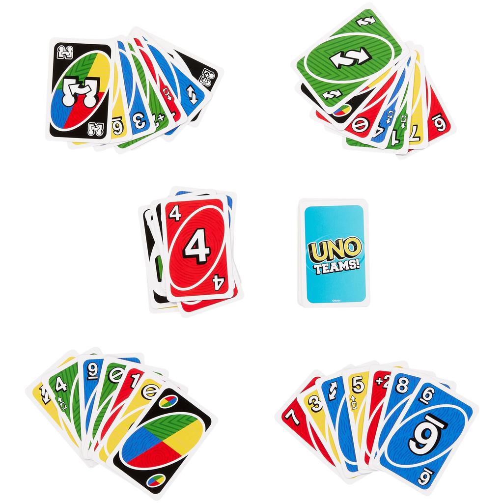 Mattel Game UNO Команды Игра Товары для вечеринок Команды 112 карточек Возраст 7 лет и старше Синий HXT58 2-4 (для 4-8 человек)