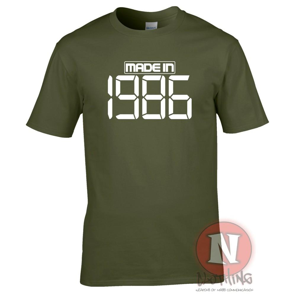Made In 1986 TShirt Birthday Party Celebration Fancy Dress Teeshirt