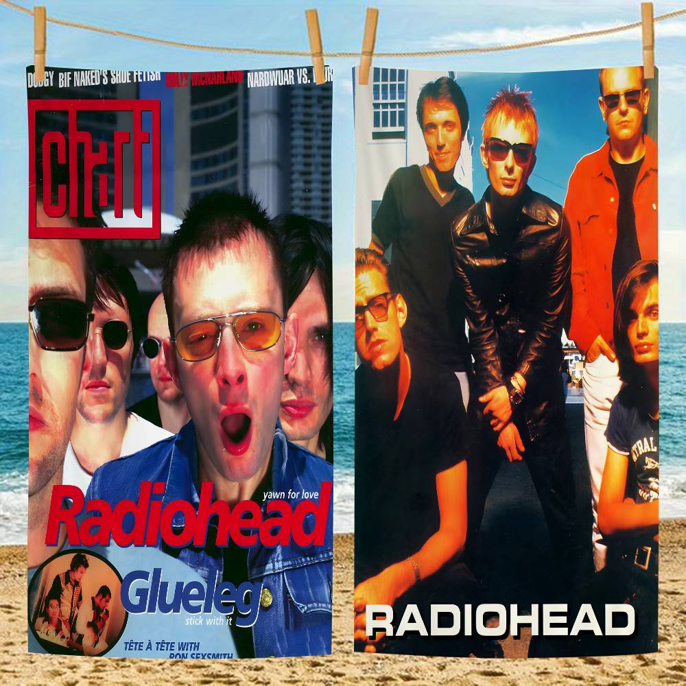 R-Radiohead Группа Радужное Микрофибровое Одеяло Быстросохнущие Пляжные Полотенца Большого Размера с Печатью Супер Впитывающее Полотенце-Одеяло для Бассейна