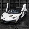 Масштаб 1/24 Lambo Aventador SVJ63, литая под давлением модель автомобиля, игрушечный автомобиль с откатным механизмом, звуком и светом для детей, коллекция подарков для мальчиков и девочек