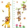 Cartoon Giraffe Monkey Height Measure Wall Stickers Home Decor For Kids Rooms Decals Wall Art