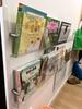Acrylic Wall-Mounted Transparent Bookshelf for Children's Books and Magazines, Punch-Free Display Rack.