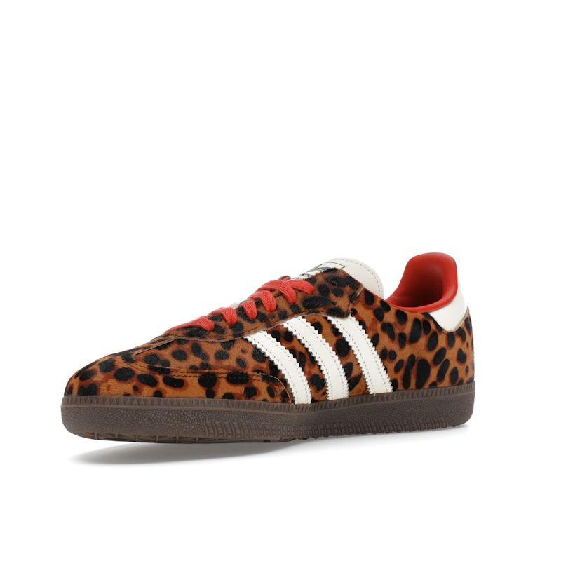 Adidas Samba OG Cheetah Pack - Preloved Red Women Sneakers Brown Core-Black Cream-White JI2734
