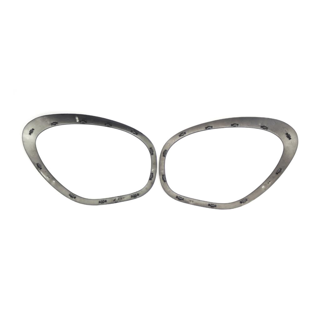 2x Car Lamp Ring Cover Case Replacement Headlight Frame Cover Housing Decoration Stickers for R60-Countryman John-Cooper