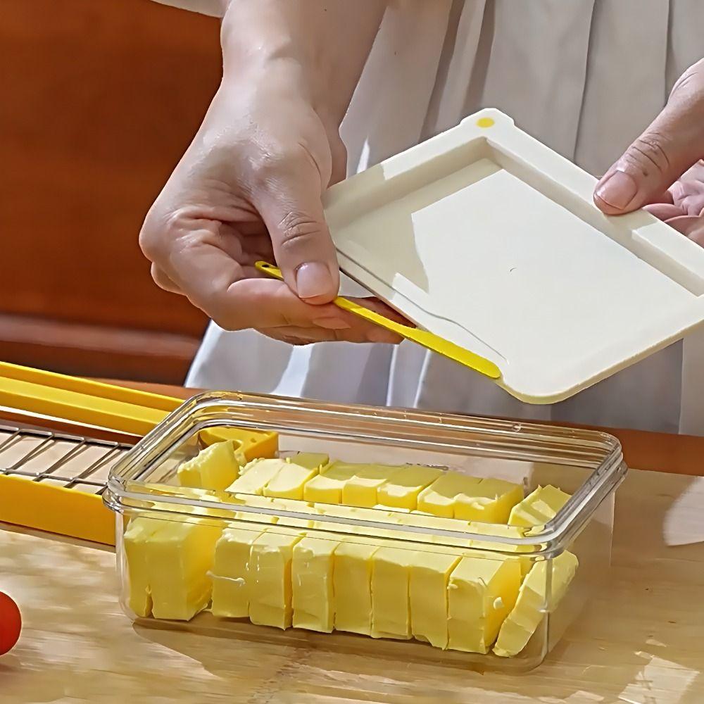 Leak Proof Butter Preservation Box Transparent Butter Slicer Box Creative Butter Keeper Lunch