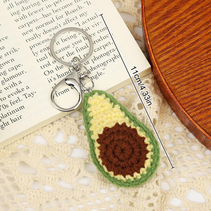 Artificial Crocheted Fruit Decorative Keychains Key Rings Key Chains Rings Holders Bags Pendants Key Holders Gift Accessories