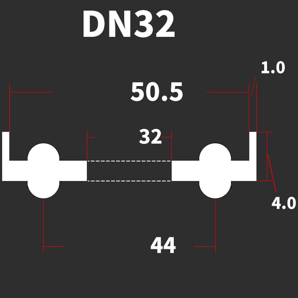 DN10-DN200 Стандарт DIN 3/4" 1.5" 2" -8" Тройной зажим EPDM Санитарная уплотнительная прокладка Лента для домашнего пивоварения