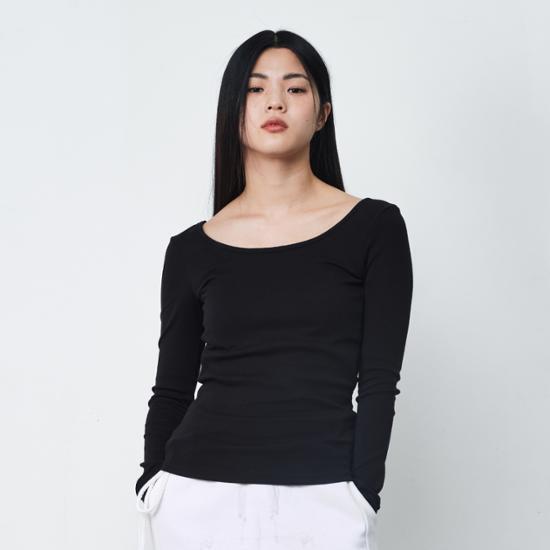 Remove No Bra Wear Deep U Neck Long Sleeve Easy Bra Tie