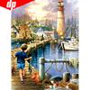 5D DIY Diamond Painting Boy Fishing Embroidery Diamond Mosaic Cross Stitch Rhinestones