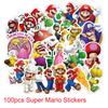 Mario 100pcs Super Bros Princess Kawaii Notes Stickers Laptop Bikes Waterproof