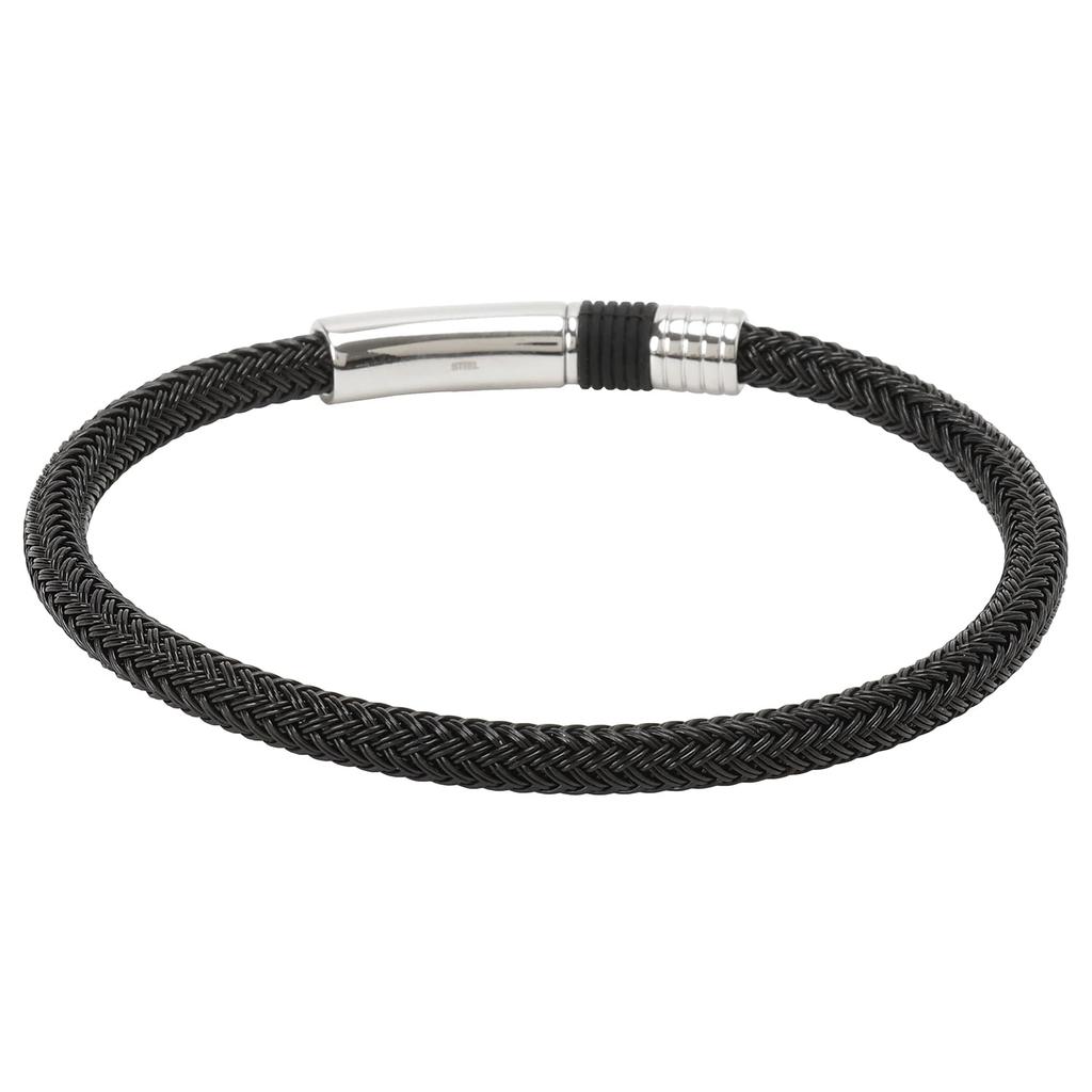 Браслет из проволоки из нержавеющей стали с логотипом орла EGS1624001 [Emporio Armani] черный/серебристый мужской [Товар]