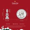 Yinziyun S925 Sterling Silver Small Bell Pendant Christmas Necklace