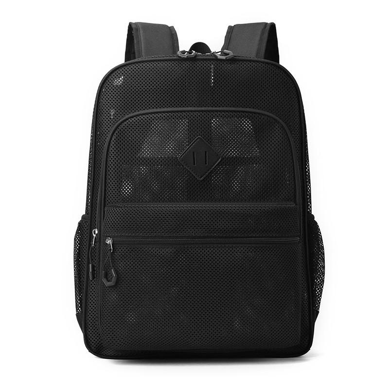 Modern Mesh Laptop Backpack With Breathable Polyester For Students And Travel