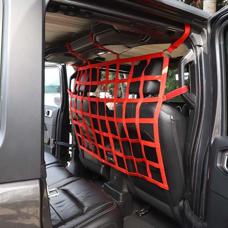 Изолирующая сетка на заднее сиденье, чехол-органайзер для багажника для Jeep Wrangler JK JL JT 2007-2023, автомобильные аксессуары 
