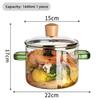 Transparent Glass Soup Pot Large Capacity Soup Pot  High Borosilicate Glass Pot Electric Ceramic Oven Special Pot Kitchen Tools