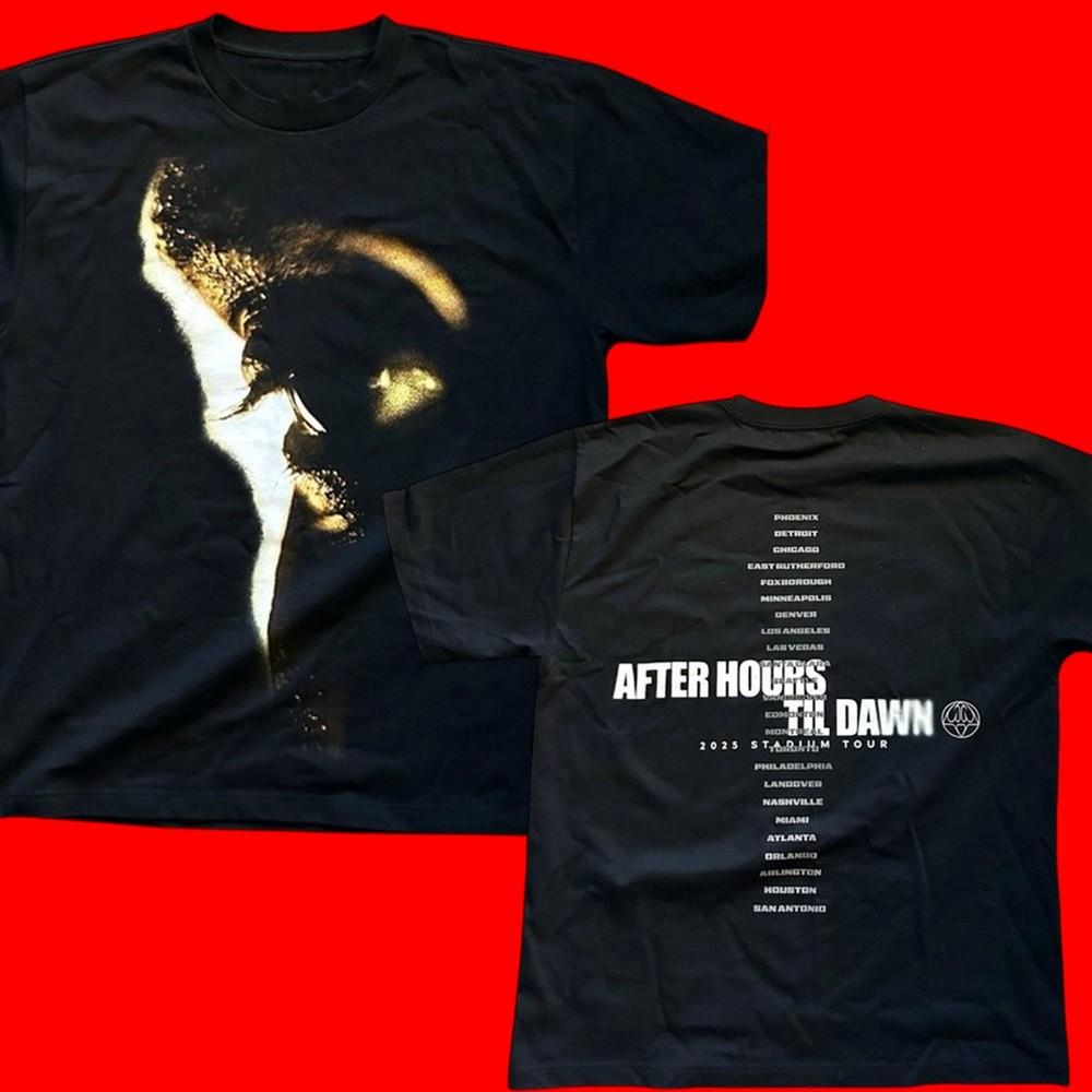 The & Weekndd T-Shirt Black After Hours Til Dawn Tour Reprint 16D163 Unisex T-Shirt