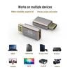 Адаптер HDMI 2.1 под прямым углом для телевизоров, компьютеров и проекторов, алюминиевый сплав