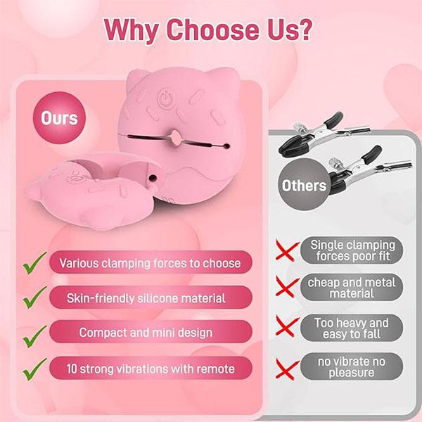 Игрушки для сосков Вибратор для сосков Женские секс-игрушки Вибрационные зажимы для сосков Инструменты для сексуального удовольствия для женщин с 10 режимами стимуляции вибрации