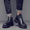 Men's Autumn and Winter Boots Luxury Designer Minimalist Style Leisure Business and Office Black Leather Shoes