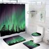 3D принт занавеска для душа водостойкая полиэстеровая занавеска для ванной комнаты противоскользящий коврик для ванной набор коврики для туалета ковер домашний декор 4 шт.