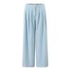 Autumn New Women clothes French style Simple Design Drape Mid-High Waist Loose Casual Long Wide-Leg Pants