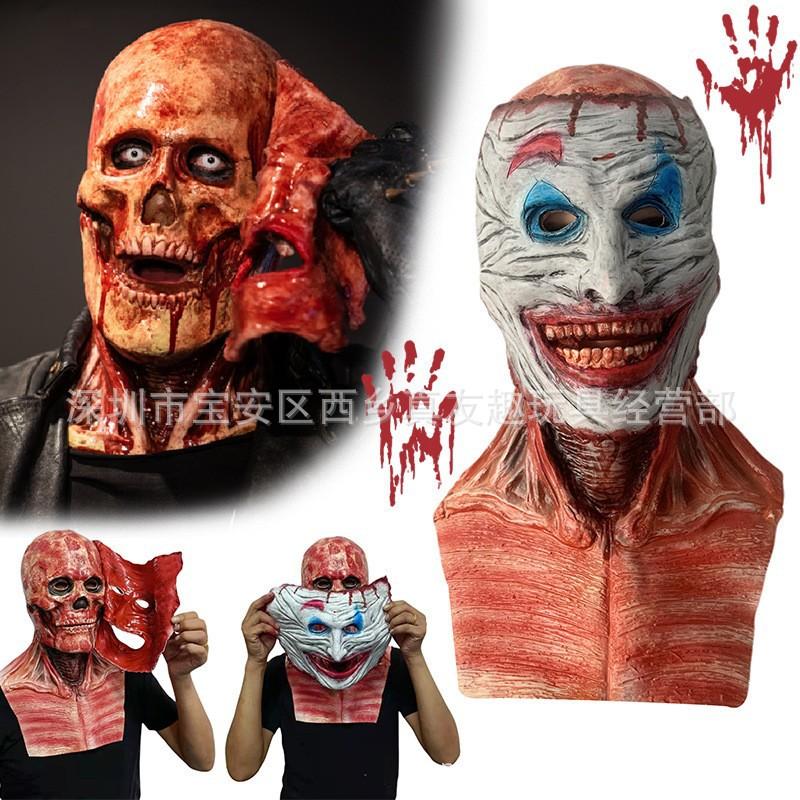 20204New Batman Jack Mask joker mask Halloween Clown Mask Green Hair Latex Headgear