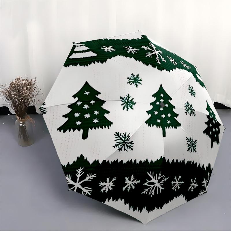 1pc Tree Print Automatic Open/close Folding Umbrella, Compact Portable Travel Umbrella, Durable Construction yy251230101