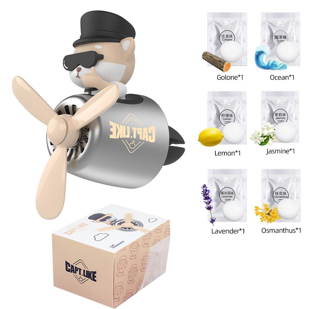 Автомобильный освежитель воздуха Bear Pilot, автоаксессуары, интерьерный диффузор для духов, вращающийся пропеллер, магнитный ароматизатор