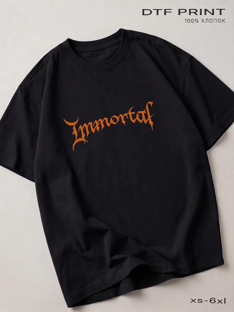Черная футболка Immortal, Metal Back in
