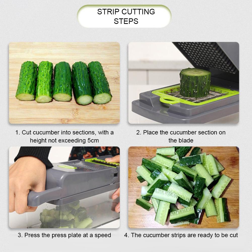 14 шт. Набор из терки для нарезки овощей полосками/сеткой, профессиональная ручная овощерезка для огурцов, моркови