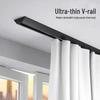 Скрытая алюминиевая бесшумная штанга для штор V-образной формы