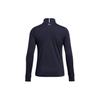 Under Armour Solid Color Breathable Stand Collar Pullover Long Sleeve Sweatshirt Women sweatshirt Navy-Blue 1383614-410