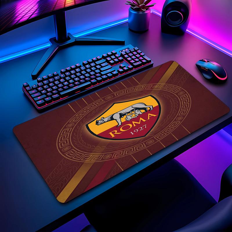 AS Roma Football Pattern Mouse Pad Non?Slip Rubber Base Gaming Mousepad For Desk Office Home