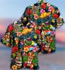 Hawaiian shirt new men's large size 1D printing fashion casual and comfortable Cuban collar button-down cardigan
