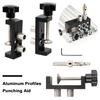 Вспомогательный инструмент для пробивки алюминиевого профиля, подходящий для профилей 2020, 2040, 3030, 3060, универсальное направляющее приспособление для сверления, позиционирования